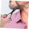 PLAFOPE 3pcs Mustache Eyebrow Trimming Scissors Beard Comb Nose Hair Clipper Stainless Steel Shears for Barbershop Home Use view 4