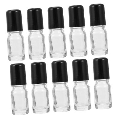 PLAFOPE 25pcs Clear Glass Roller Bottles Refillable Essential Oil Containers for Travel Portable and Durable for Diy Aromatherapy Perfumes and Liquids