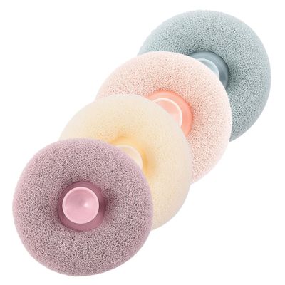 IWOWHERO 4pcs Shower Ball Bath Scrubber Exfoliating Body Scrubber for Shower Bath