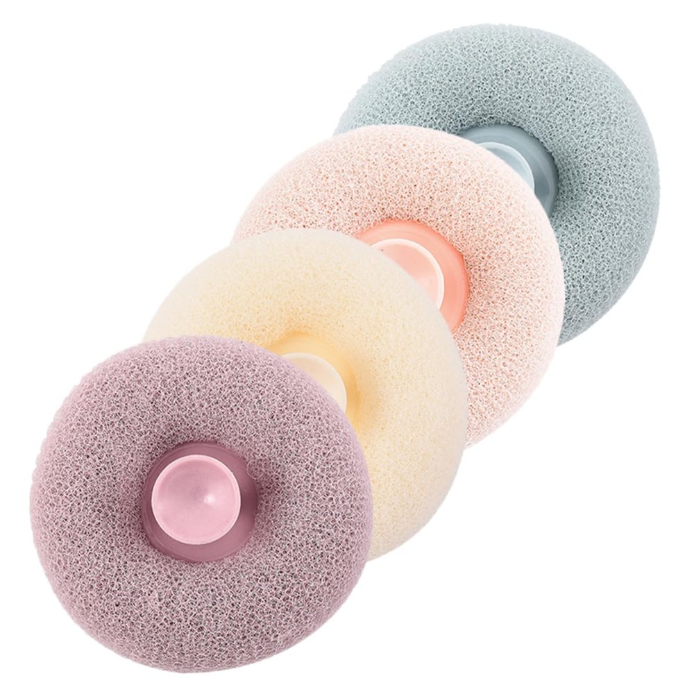 IWOWHERO 4pcs Shower Ball Bath Scrubber Exfoliating Body Scrubber for Shower Bath