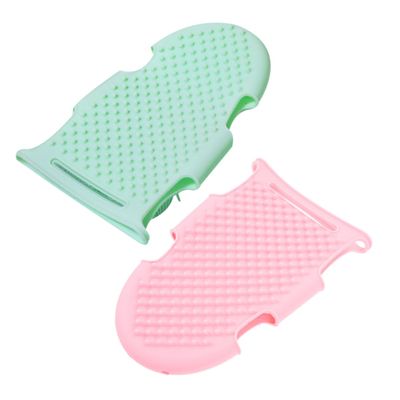HAPINARY 2pcs Body Loofahs Reusable Scrubbers Silicone Exfoliating Mittens Bath Brush