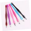 CANIGHT 1set Cuticle Remover Dead Skin Forks for Manicure Nail Art Tool Red Black Professional Personal Use view 3