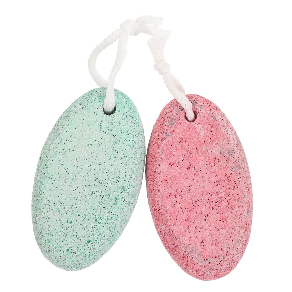 FRCOLOR 2pcs Callus Remover Foot Scrubber Dead Skin Foot Stone Massage Tool Random Color