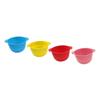 Mikinona 4pcs Foldable Silicone Wax Melting Container High-temperature Resistant Bowls for Hair Removal Compatible with Wax Heater for Home and Salon Use Red Yellow Blue Pink view 1