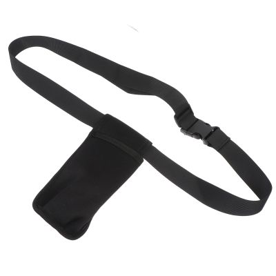 MUSISALY Essential Oil Waist Bag Durable Storage Case for Massage Bottles Convenient Holder for Masseur Use Simple Black Design