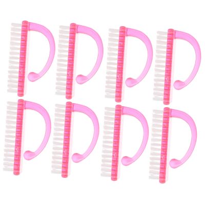 Healeved 8pcs Fingernail Scrubber Brush for Manicure Nail Cleaning Tool Compact and Portable Design for Home and Travel Effortlessly Removes Nail Dust and Stains