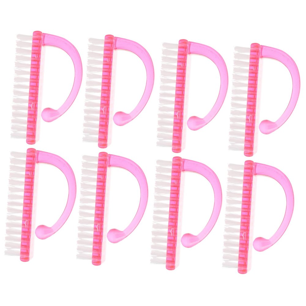 Healeved 8pcs Fingernail Scrubber Brush for Manicure Nail Cleaning Tool Compact and Portable Design for Home and Travel Effortlessly Removes Nail Dust and Stains