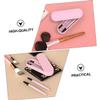 BIUDECO Reusable Pink Silicone Eyebrow and Eyelash Brushes with Storage Box Portable Makeup Grooming Tool for Women for Daily Use and Travel view 3