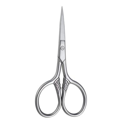 HONMEET Stainless Steel Mustache and Beard Trimming Scissors for Men Precision Grooming Shears with Durable Blades for Facial Hair Care Silver