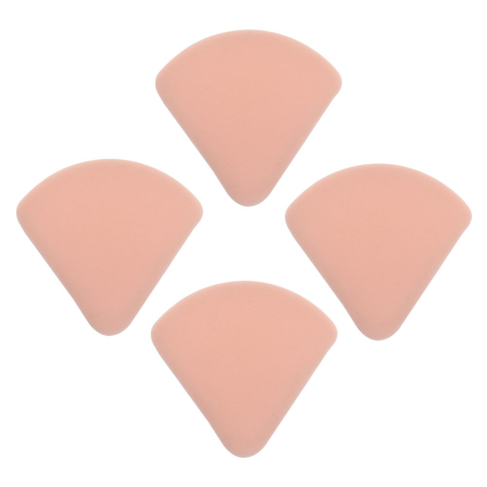 PLAFOPE 4pcs Lady Makeup Powder Puff Shape Washable for Face Powder Dry Wet Use Soft Material for Natural Finish for Home Travel