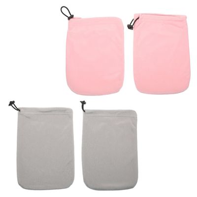 Outanaya 2pairs Moisturizing Cloth Mitts for Dry Hands Paraffin Wax Hand Treatment Glove Cover Insulated Manicure Mitts