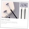 MUSISALY 2pcs Curved Lower Eyelash Brushes Girl Eyebrow Makeup Applicators Fan-shaped Mascara Brush for Travel Use view 3