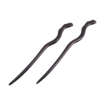 PLAFOPE 2pcs Ebony Hairpin Hair Stick Chinese Traditional Chopstick Headdress Chinese Style