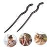 PLAFOPE 2pcs Ebony Hairpin Hair Stick Chinese Traditional Chopstick Headdress Chinese Style view 3