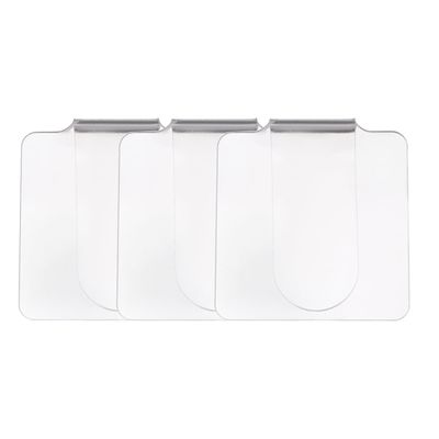 BIUDECO 3pcs Handheld Nail Art Display Boards Transparent Acrylic Color Mixing Plates for Custom Nail Designs Lightweight Portable Manicure Tools