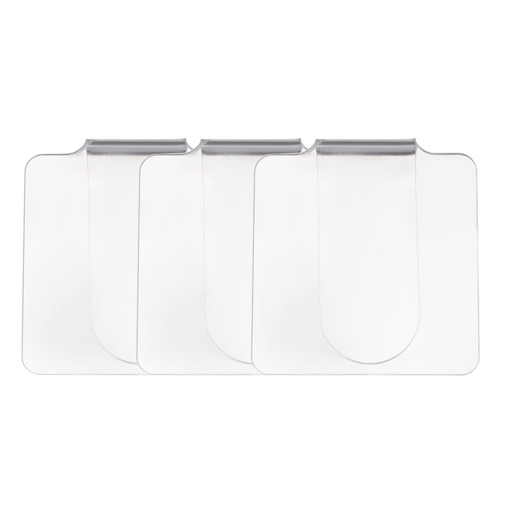 BIUDECO 3pcs Handheld Nail Art Display Boards Transparent Acrylic Color Mixing Plates for Custom Nail Designs Lightweight Portable Manicure Tools