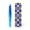 Expert Slant Tip Tweezers with Leather Travel Case, GlamTweeler Sharp & Precision Stainless Steel Tweezer for Eyebrows, Facial Hair and Fine Hairs Removal (Sparkle Royal Blue & Aqua) view 1