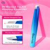 Expert Slant Tip Tweezers with Leather Travel Case, GlamTweeler Sharp & Precision Stainless Steel Tweezer for Eyebrows, Facial Hair and Fine Hairs Removal (Sparkle Royal Blue & Aqua) view 3