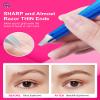 Expert Slant Tip Tweezers with Leather Travel Case, GlamTweeler Sharp & Precision Stainless Steel Tweezer for Eyebrows, Facial Hair and Fine Hairs Removal (Sparkle Royal Blue & Aqua) view 4