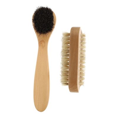BCOATH 2pcs Wooden Nail Brush Soft Bristles for Hand and Fingernail Cleaning and Lightweight Handwashing Brushes for Home Salon Travel Use