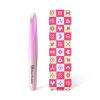 Expert Slant Tip Tweezers with Leather Travel Case, GlamTweeler Sharp & Precision Stainless Steel Tweezer for Eyebrows, Facial Hair and Fine Hairs Removal (Sparkle Violet & Peach) view 1