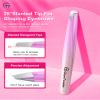 Expert Slant Tip Tweezers with Leather Travel Case, GlamTweeler Sharp & Precision Stainless Steel Tweezer for Eyebrows, Facial Hair and Fine Hairs Removal (Sparkle Violet & Peach) view 3