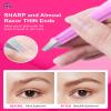 Expert Slant Tip Tweezers with Leather Travel Case, GlamTweeler Sharp & Precision Stainless Steel Tweezer for Eyebrows, Facial Hair and Fine Hairs Removal (Sparkle Violet & Peach) view 4