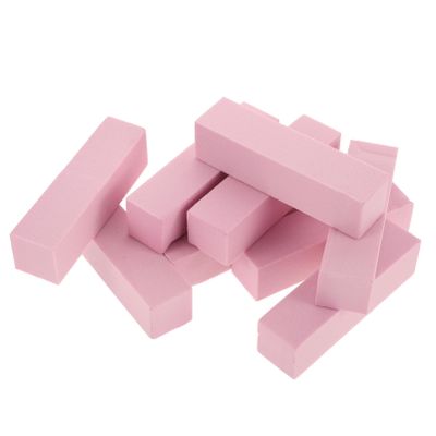 PLAFOPE 10pcs Four Sided Nail Buffer File Polishing Block Manicure Tools for Home Salon Nail Art Supplies Sponge Material