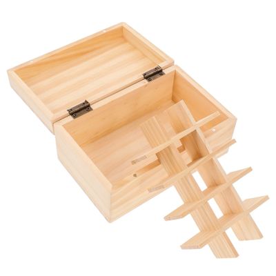 BUTIFULSIC Essential Oil Organizer Storage Box Compartment Essential Oil Case Wood Design