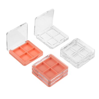 BIUDECO 6Pcs Empty Eyeshadow Palettes with Colors Transparent and Pink Cosmetic Storage Boxes Portable Refillable Containers for DIY Makeup Travel-friendly Eye Shadow Organizer