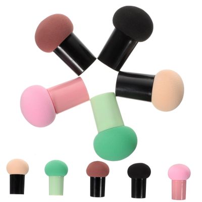 BIUDECO 10pcs Wet and Dry Mushroom Makeup Sponge Puff Versatile Cosmetic Applicators for Foundation Concealer and Powder Professional and Beginner Pink Black Brown