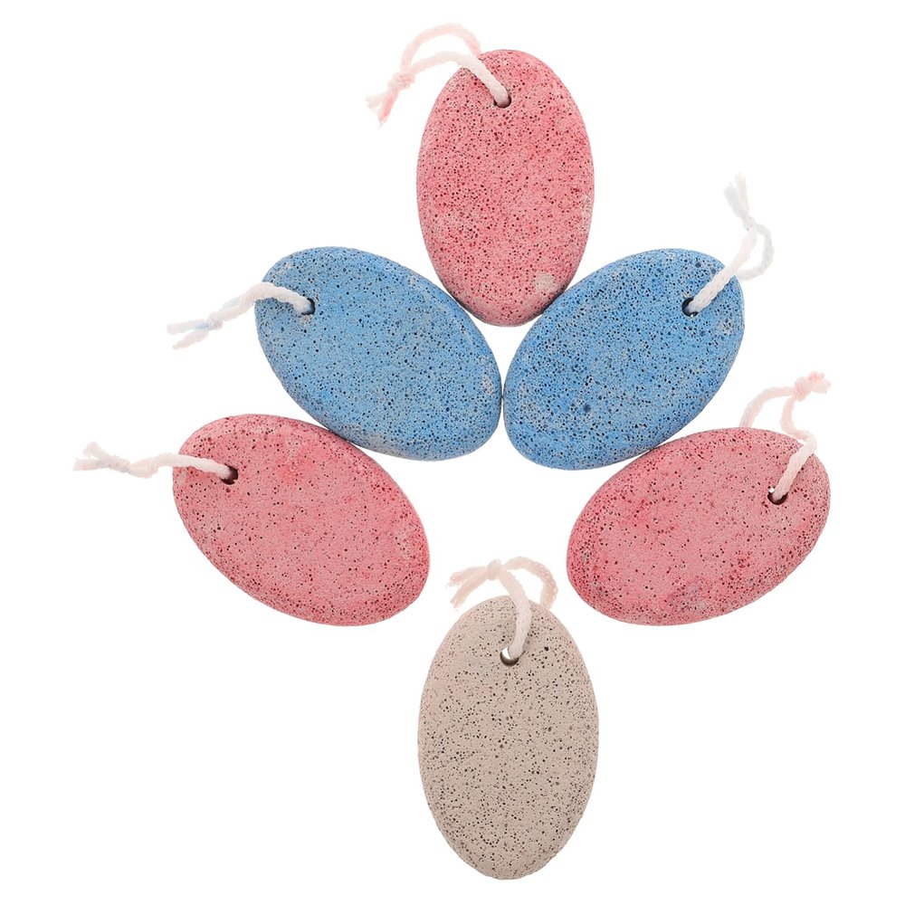 Gogogmee 6pcs Foot Pumice Stone for Dead Skin Removal Ergonomic Double-Sided Foot File for Safe Home Pedicure and Callus Care Skin-Friendly Exfoliating Tools