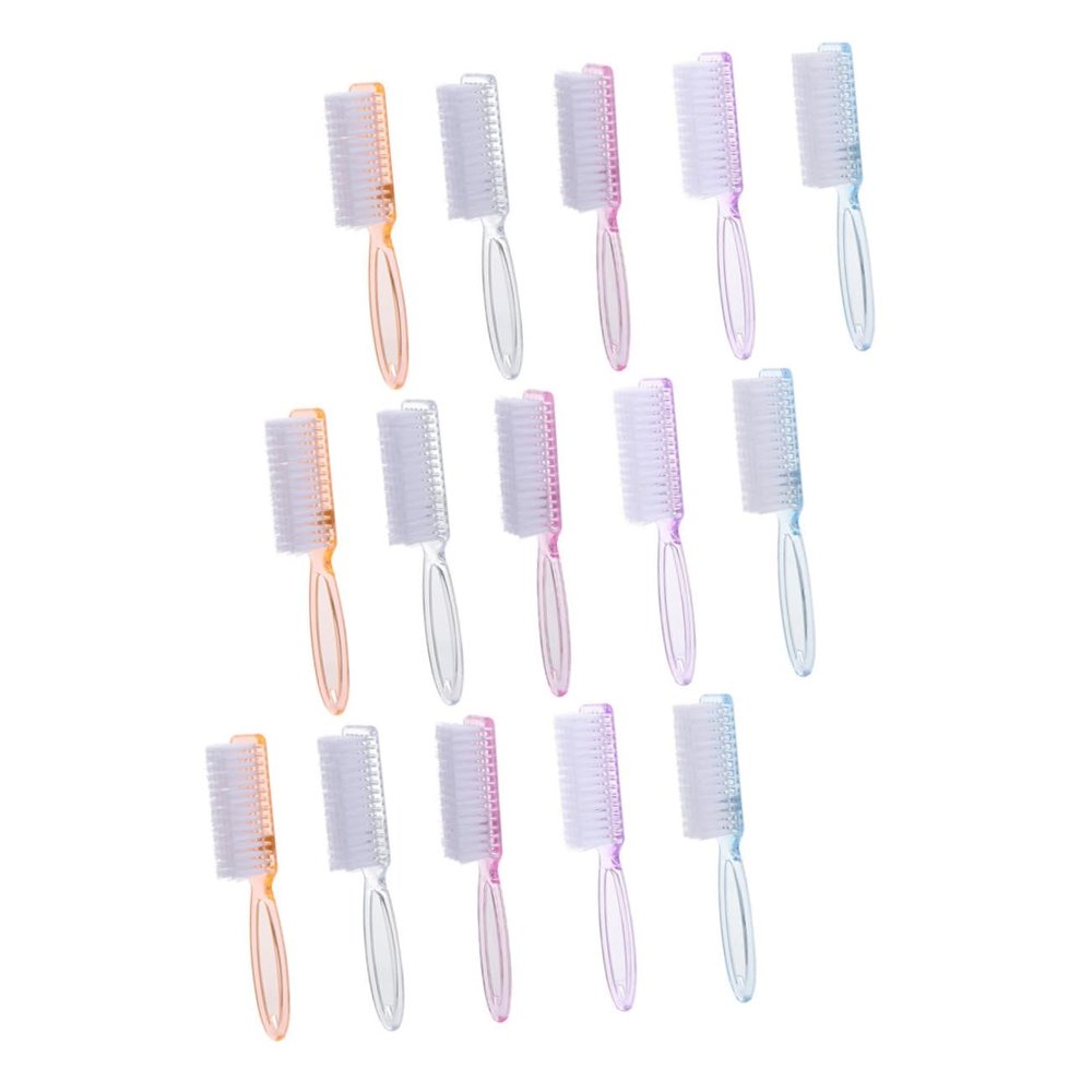 BIUDECO 15pcs Long Handle Fingernail Brush for Nail Cleaning Durable Manicure Tools for Home and Salon Use for Dust Removal from Hands and Feet