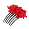 MUSISALY Rose Flower Hair Comb Floral Hair Accessory for Women and Girls for Weddings and Special Occasions view 1