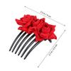 MUSISALY Rose Flower Hair Comb Floral Hair Accessory for Women and Girls for Weddings and Special Occasions view 4