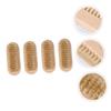 BIUDECO 4pcs Two-sided Boar Bristle Nail Brush Wooden Handle Cleaning Brush for Toes Fingernails Kitchen and Bathroom Use Comfortable Grip for Adults view 2