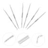 Healeved 6pcs Stainless Steel Nail Cleaning Tools Nail Care Kit Cuticle Remover Ingrown Toenail Tool view 3
