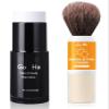 Go Ho White Face Paint Stick with Setting Powder Brush,Full-coverage Waterproof Body Paint for Halloween Cosplay Joker Zombie Vampire Skeleton Clown SFX Makeup view 1