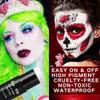Go Ho White Face Paint Stick with Setting Powder Brush,Full-coverage Waterproof Body Paint for Halloween Cosplay Joker Zombie Vampire Skeleton Clown SFX Makeup view 4