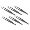 BIUDECO 6pcs Stainless Steel Eyelash Tweezers for Makeup Ergonomic Design for Applying and Removing False Lashes for Professional and Personal Use view 1