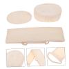PLAFOPE 3pcs Natural Loofah Bath Towel Set Exfoliating Body Scrubber for Gentle Back Cleaning Bath Supplies Beige for Skin Care and Shower Exfoliation view 3