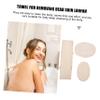 PLAFOPE 3pcs Natural Loofah Bath Towel Set Exfoliating Body Scrubber for Gentle Back Cleaning Bath Supplies Beige for Skin Care and Shower Exfoliation view 4