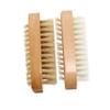 BIUDECO 2pcs Dual-sided Wooden Manicure Brush Natural Bristle Nail Cleaning Tools for Healthy Fingernails and Pet Paw Care Compact Design for Easy Travel view 1