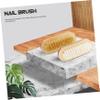 BIUDECO 2pcs Dual-sided Wooden Manicure Brush Natural Bristle Nail Cleaning Tools for Healthy Fingernails and Pet Paw Care Compact Design for Easy Travel view 4
