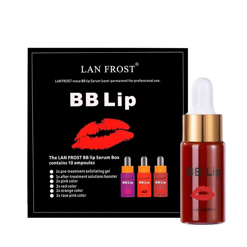 BB Lip Serum Set, Semi-permanent Makeup Treatment, BB Lips Serum for Lip Coloring and Moisturizing