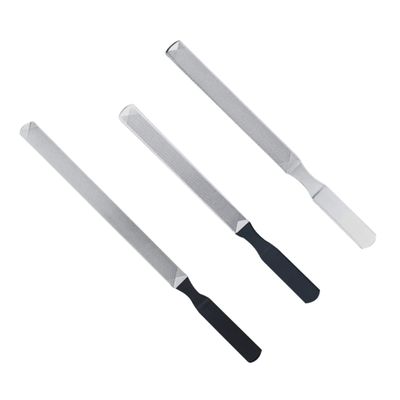 IWOWHERO 3pcs Manicure Tools Stainless Steel Nail Files Nail Art Tools for Home Salon