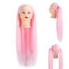 NSXAYIWE Mannequin Head Pink Hair, Wig Mannequin Head Doll Head for Hair Styling Braiding Cutting Practice Training, Hairdresser Gifts view 1