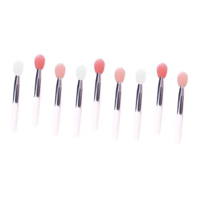 BIUDECO 9pcs Silicone Lip Brush Makeup Tool Kit Lipstick Applicator Reusable Lip Makeup Brushes Travel-friendly