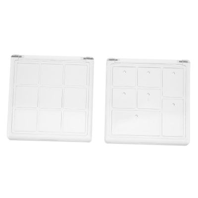 BIUDECO 4pcs Transparent Eyeshadow Palette Makeup Container for Shades Durable Travel Case for Eyeshadow Blush Lipstick and More