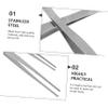 Healeved 4pcs Serrated Tip Tweezer Set Non-skid Thickened and Comfortable for Lash Art view 2